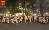 Đoàn nghi lễ Công an nhân dân biểu diễn chào mừng Kỷ niệm 75 năm ngày thành lập Quân đội nhân dân Việt Nam